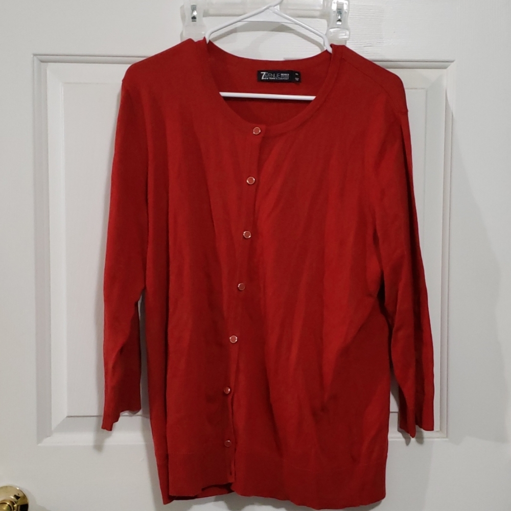NY&Co. 7th Ave. Red orange  cardigan